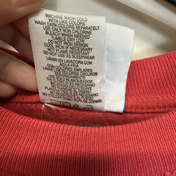 Vintage Champion‎ Athletic Sweatshirt Red Large Men Embroidered Logo Y2K Sweater - Picture 8 of 10